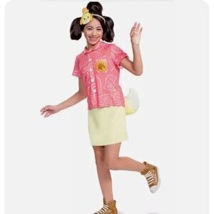 Animal Crossing Isabelle Costume Girl Dress Headband Medium 8-10 NEW Halloween